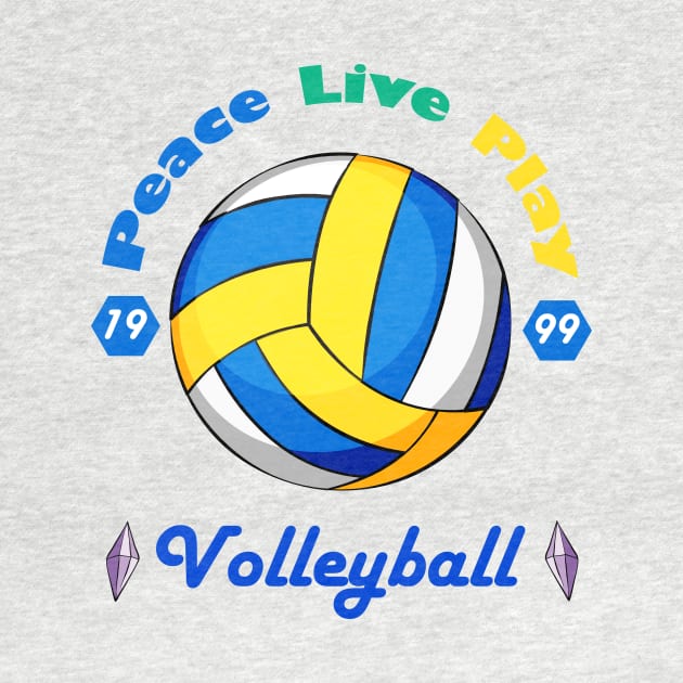 Peace And Live And Love Volleyball by Katey Mc Cord